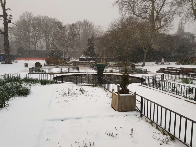 Holland Park Snow Bench Inscription