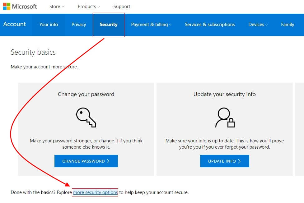 microsoft account security