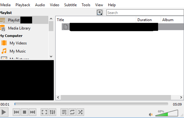 vlc modify playlist