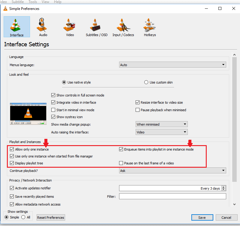 How to create a VLC playlist